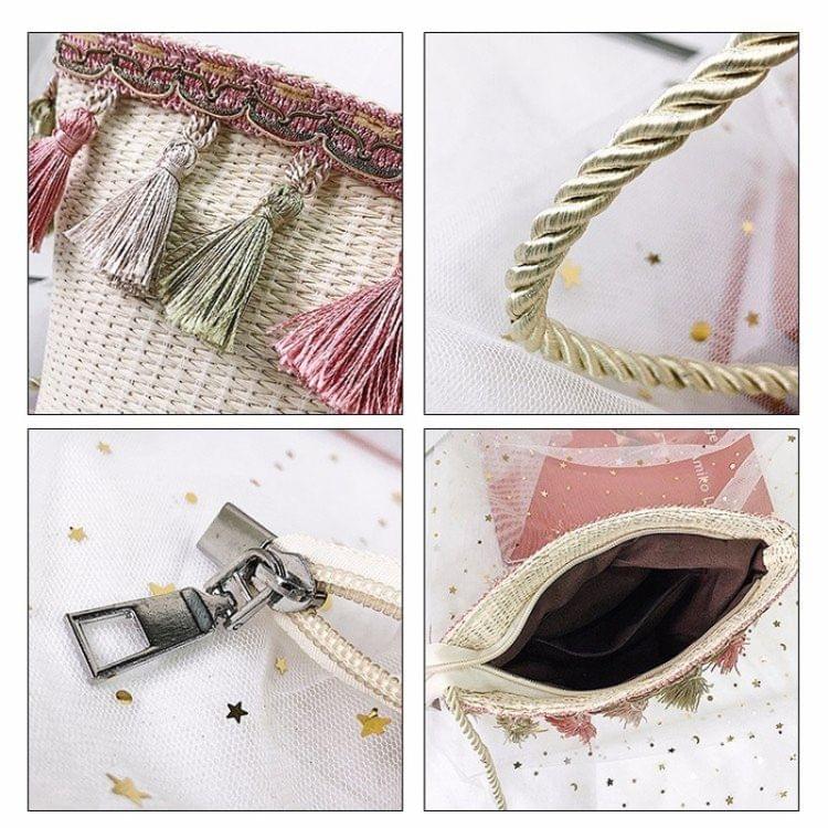 Straw Tassel Single Shoulder Bag Ladies Handbag Messenger Bag (Colour)