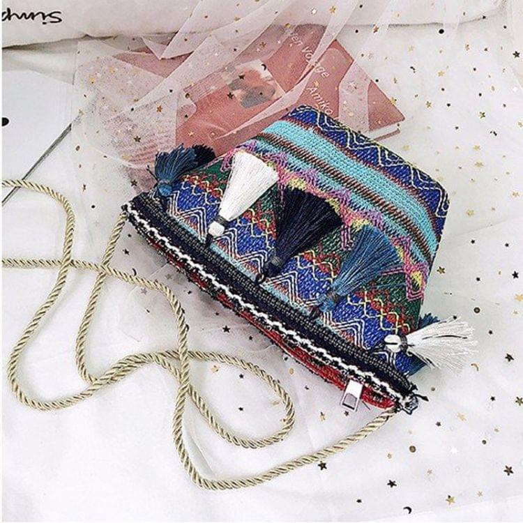 Straw Tassel Single Shoulder Bag Ladies Handbag Messenger Bag (Colour)