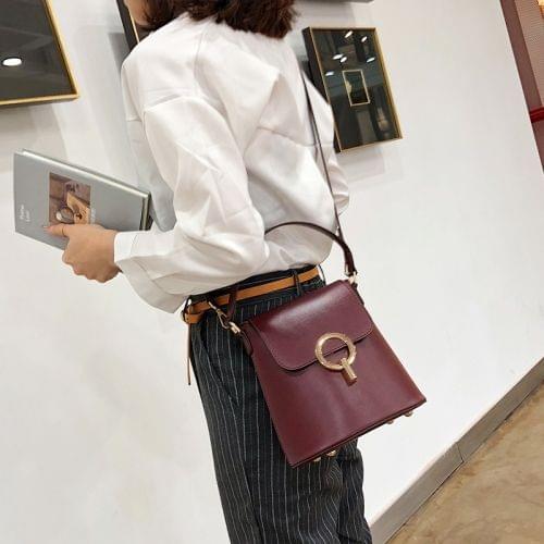 Fahion Bucket Bag Single Shoulder Bag Ladies Messenger Bag Handbag (Red)