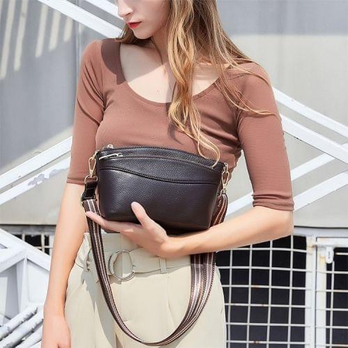 6025 Casual Litchi Texture Soft Face Genuine Leather Shoulder Shell Shape Bag for Ladies(Coffee)