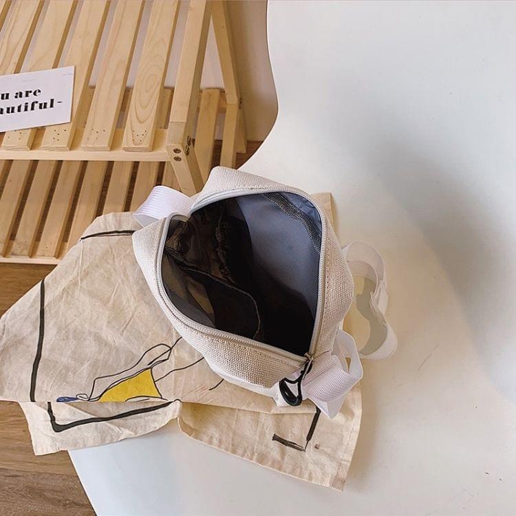 Frog King Pattern Single Shoulder Bag Handbag Messenger Bag (White)