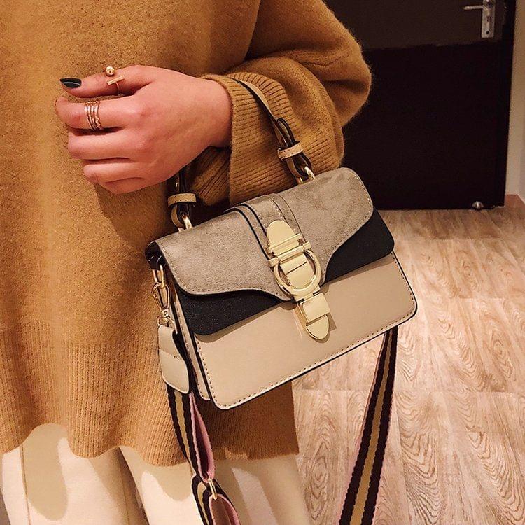 Women Leather Handbags Shoulder Bags Luxury Design Crossbody Purses(Khaki)