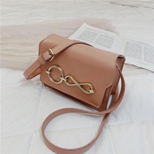 O Infinity Symbol PU Leather Single Shoulder Bag Ladies Handbag Messenger Bag (Pink)
