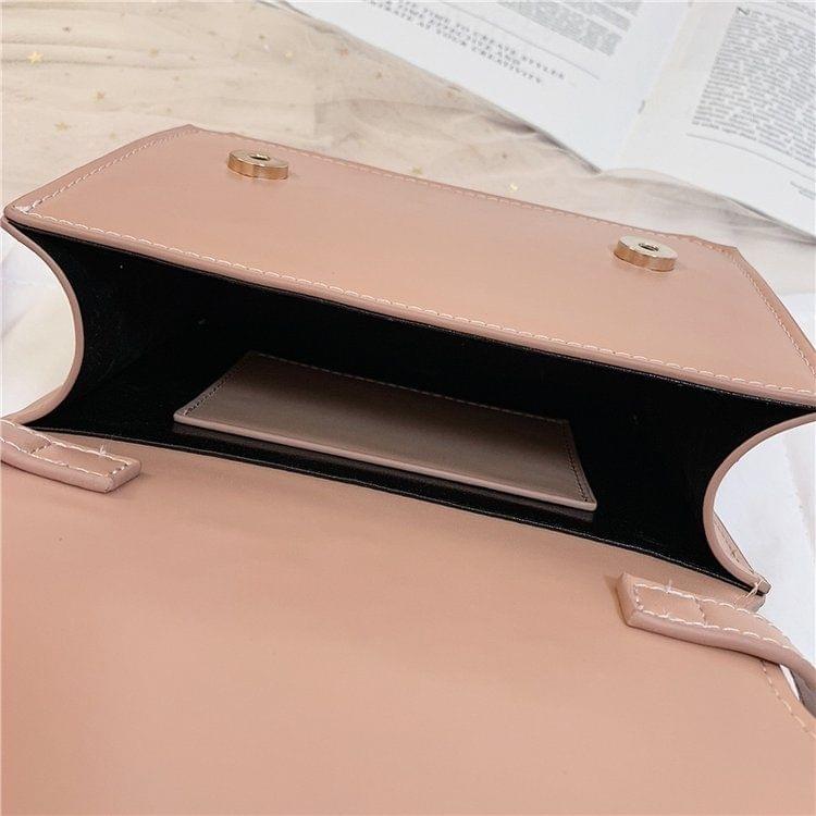 O Infinity Symbol PU Leather Single Shoulder Bag Ladies Handbag Messenger Bag (Pink)