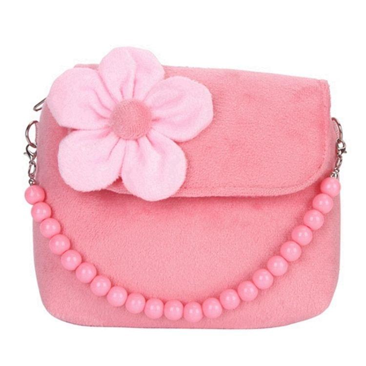 3 PCS Fashion Shoulder Bag Children Girls Princess Flower Messenger Handbag Lovely Purses(Red)