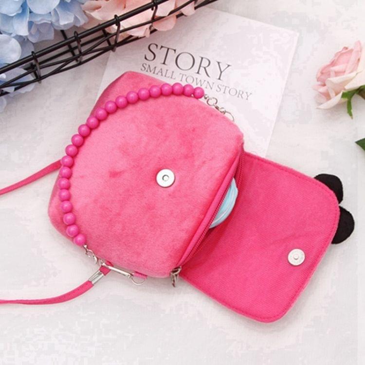 3 PCS Fashion Shoulder Bag Children Girls Princess Flower Messenger Handbag Lovely Purses(Red)