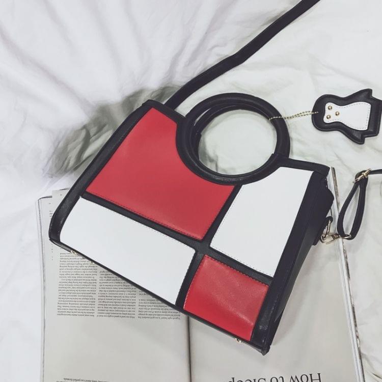 Matching Color PU Leather Single Shoulder Bag Ladies Handbag Messenger Bag (Red)