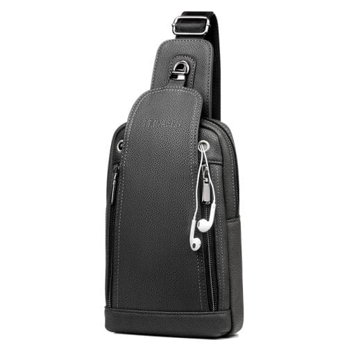 18060 Multifunctional Sports Leisure Single Shoulder Bag Men Chest Bag (Black)