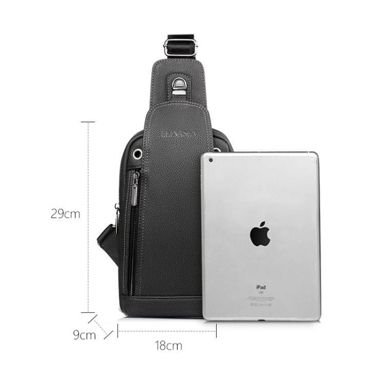 18060 Multifunctional Sports Leisure Single Shoulder Bag Men Chest Bag (Black)