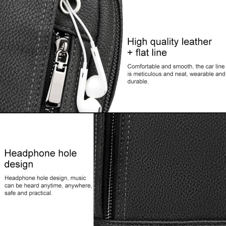 18060 Multifunctional Sports Leisure Single Shoulder Bag Men Chest Bag (Brown)