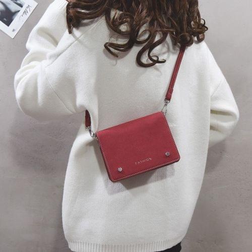 Matte Square Backpack Women Bag Fashion Sling Bag Single-Shoulder Bag(Red)