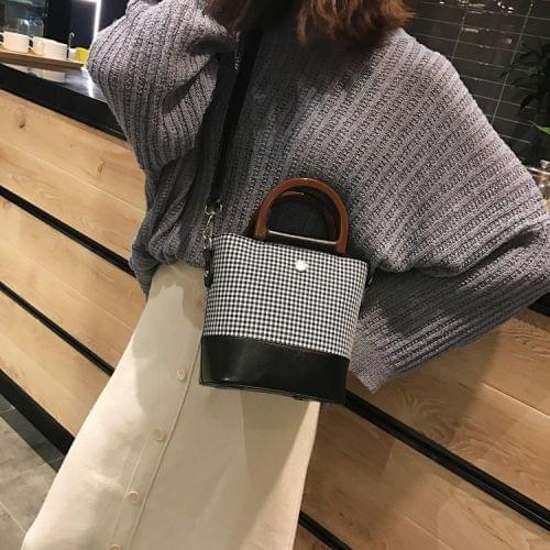 Casual Wool Shoulder Bag Ladies Handbag Messenger Bag (Black)