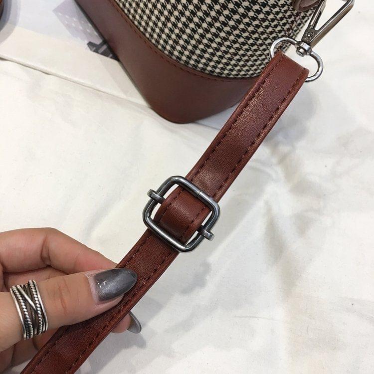 Casual Wool Shoulder Bag Ladies Handbag Messenger Bag (Black)