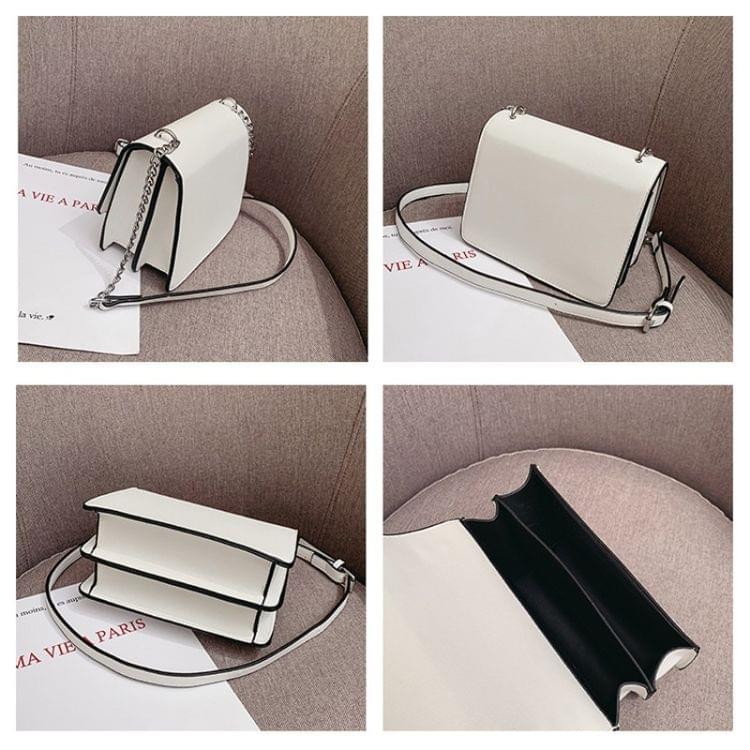 Fox Eye PU Leather Single Shoulder Bag Ladies Handbag Messenger Bag (Black)