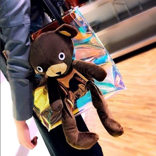 Detachable Ailurus Fulgens Laser Process Casual Shoulder Bag Ladies Handbag Messenger Bag (Brown)