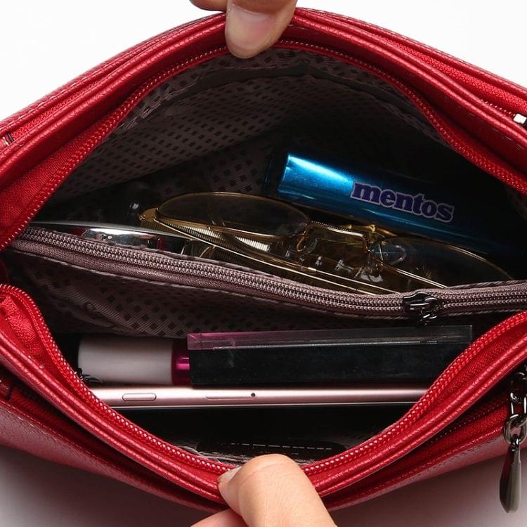 PU Leather Casual Shoulder Bag Messenger Bag Ladies Handbag (Green)