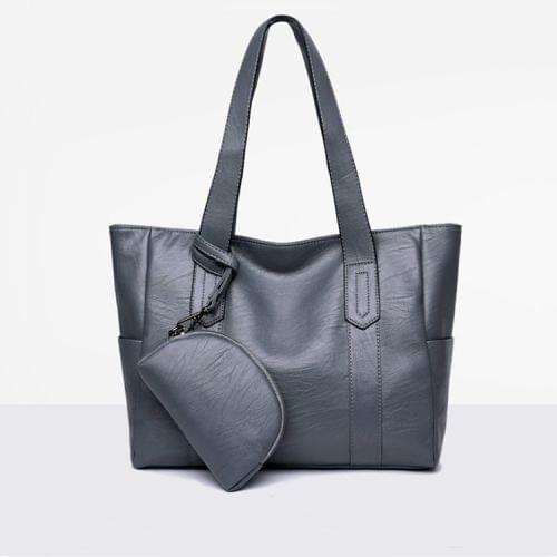Leisure Fashion Shoulder Bag Handbag, with Wallet (Grey)
