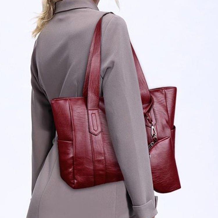 Leisure Fashion Shoulder Bag Handbag, with Wallet (Grey)