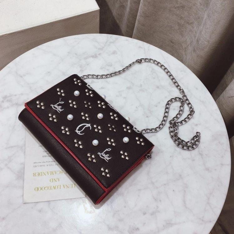 Fashion PU Leather Chain-strap Single Shoulder Bag Ladies Handbag Messenger Bag (Black)