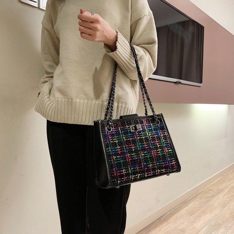 Leisure Fashion Chain Slant Shoulder Bag(Colorful)