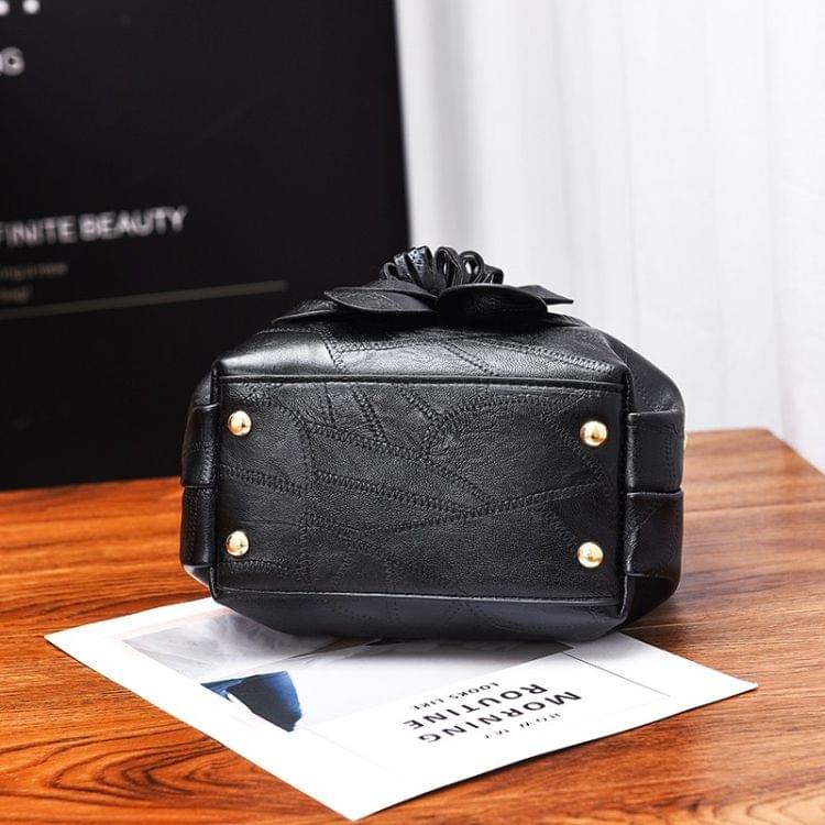 Leisure Fashion PU Slant Shoulder Bag Handbag(Wine Red)