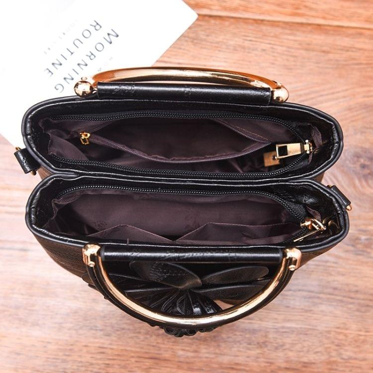 Leisure Fashion PU Slant Shoulder Bag Handbag(Wine Red)