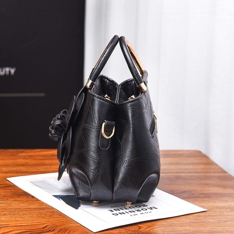 Leisure Fashion PU Slant Shoulder Bag Handbag(Wine Red)