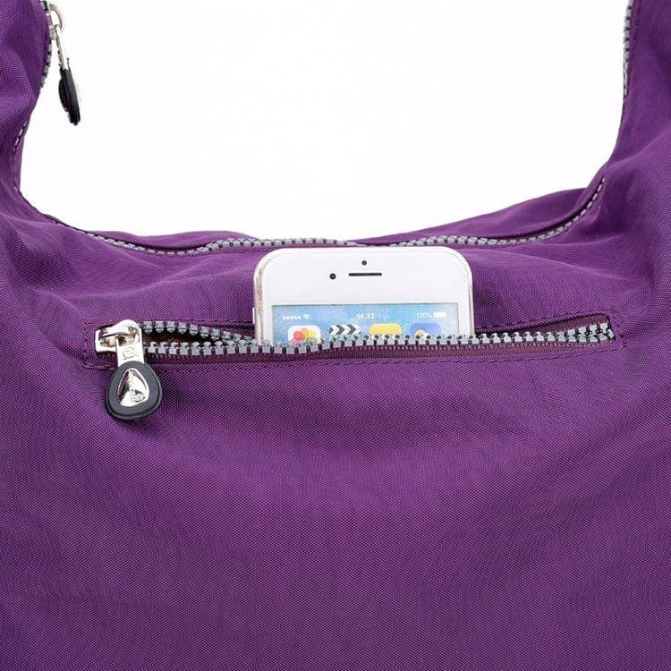 Leisure Fashion Nylon Waterproof Slant Shoulder Bag(Beige)