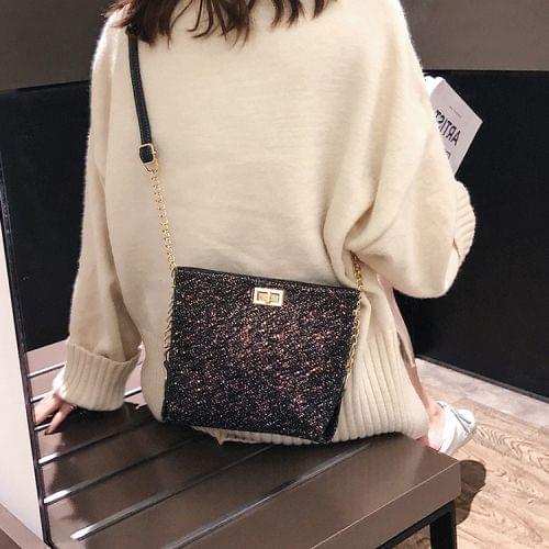 Leisure Fashion Shoulder Bag Messenger Bag (Black)