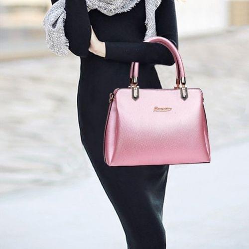 Casual PU Shoulder Bag Ladies Handbag Messenger Bag (Pink)