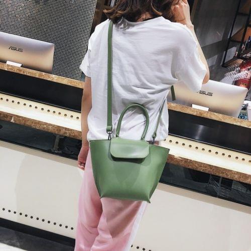 PU Leather Single Shoulder Bag Ladies Handbag Messenger Bag (Green)