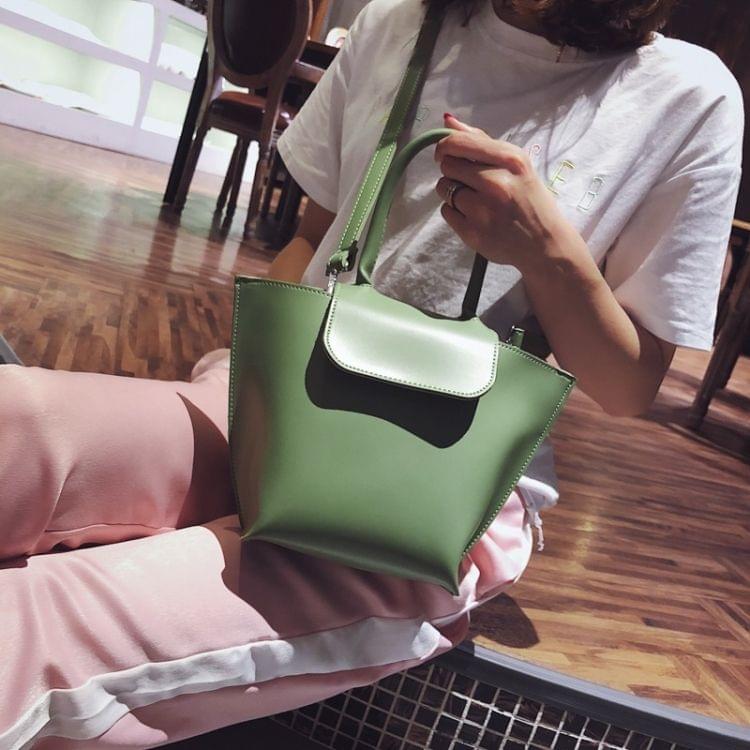 PU Leather Single Shoulder Bag Ladies Handbag Messenger Bag (Green)