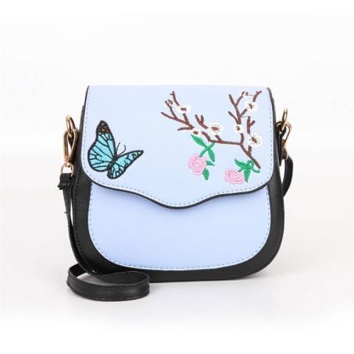 Leisure Fashion PU Leather Slant Shoulder Bag (Blue)