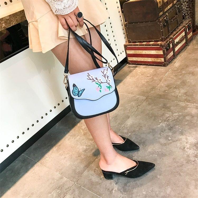 Leisure Fashion PU Leather Slant Shoulder Bag (Blue)
