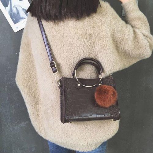 Leisure Fashion PU Leather Slant Shoulder Bag(Coffee)