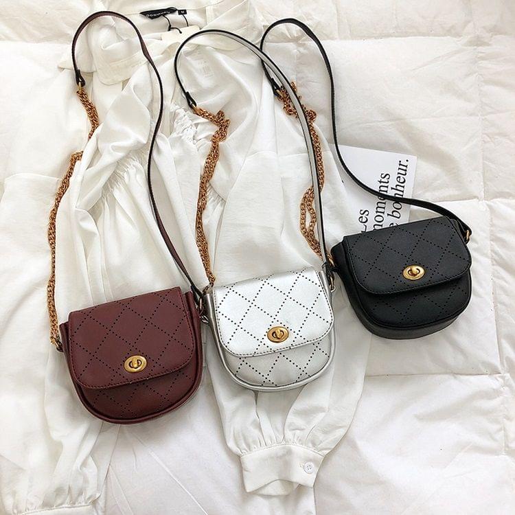 PU Leather Single Shoulder Bag Ladies Handbag Messenger Bag (White)