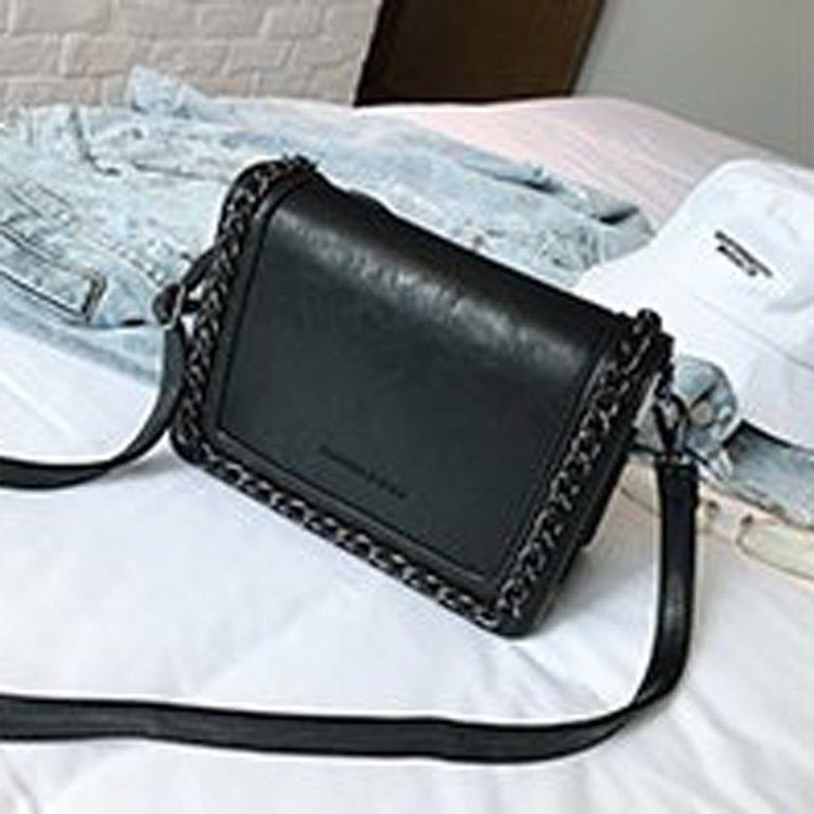 Fashion Chain Side PU Leather Shoulder Bag Ladies Handbag Messenger Bag