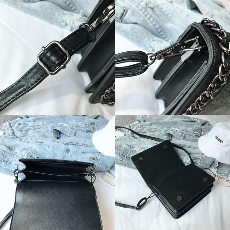 Fashion Chain Side PU Leather Shoulder Bag Ladies Handbag Messenger Bag
