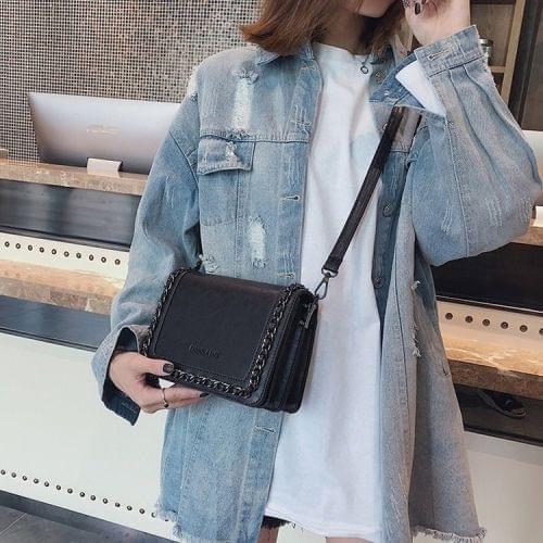 Fashion Chain Side PU Leather Shoulder Bag Ladies Handbag Messenger Bag