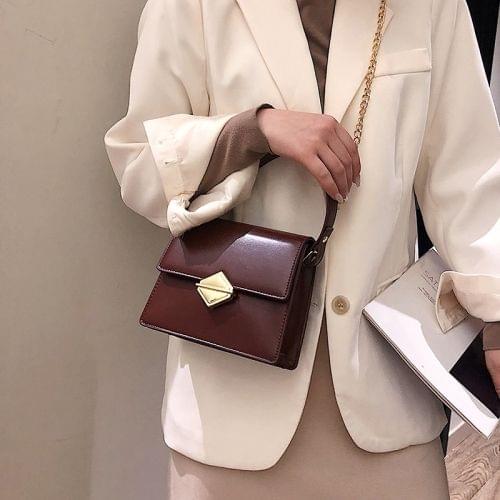 Lock Buckle Casual PU Shoulder Bag Ladies Handbag Messenger Bag