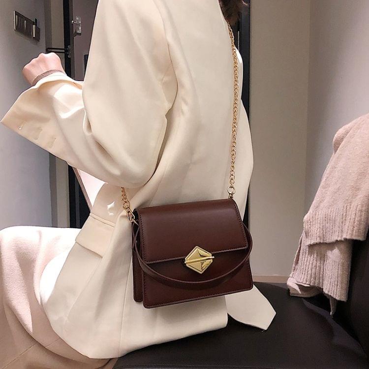 Lock Buckle Casual PU Shoulder Bag Ladies Handbag Messenger Bag