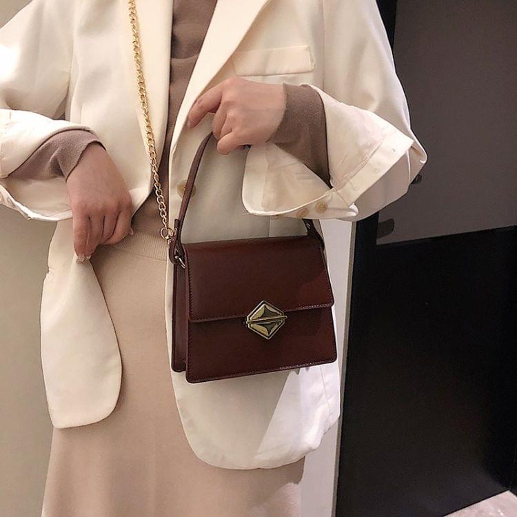Lock Buckle Casual PU Shoulder Bag Ladies Handbag Messenger Bag