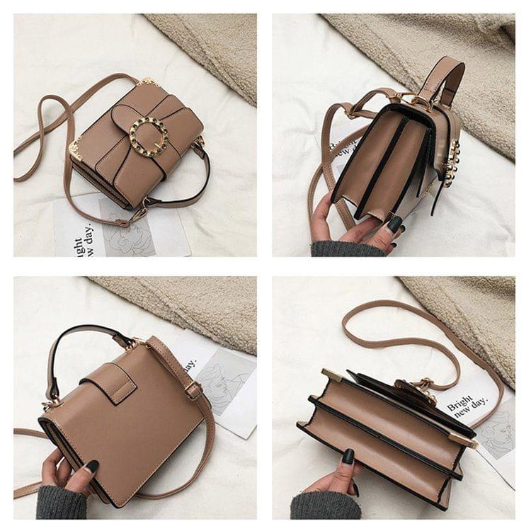 Leisure Fashion PU Leather Slant Shoulder Bag(Red)