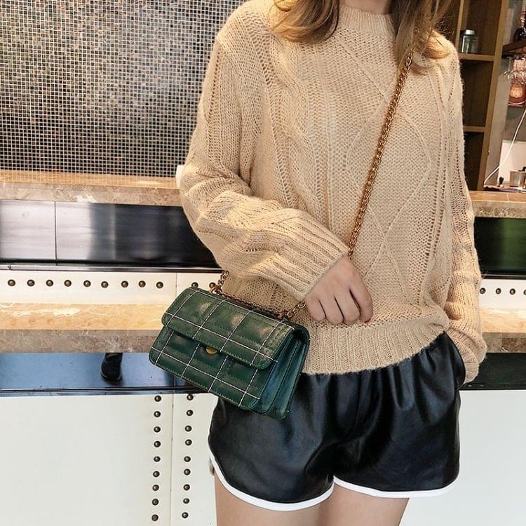 Casual PU Shoulder Bag Ladies Handbag Messenger Bag (Green)
