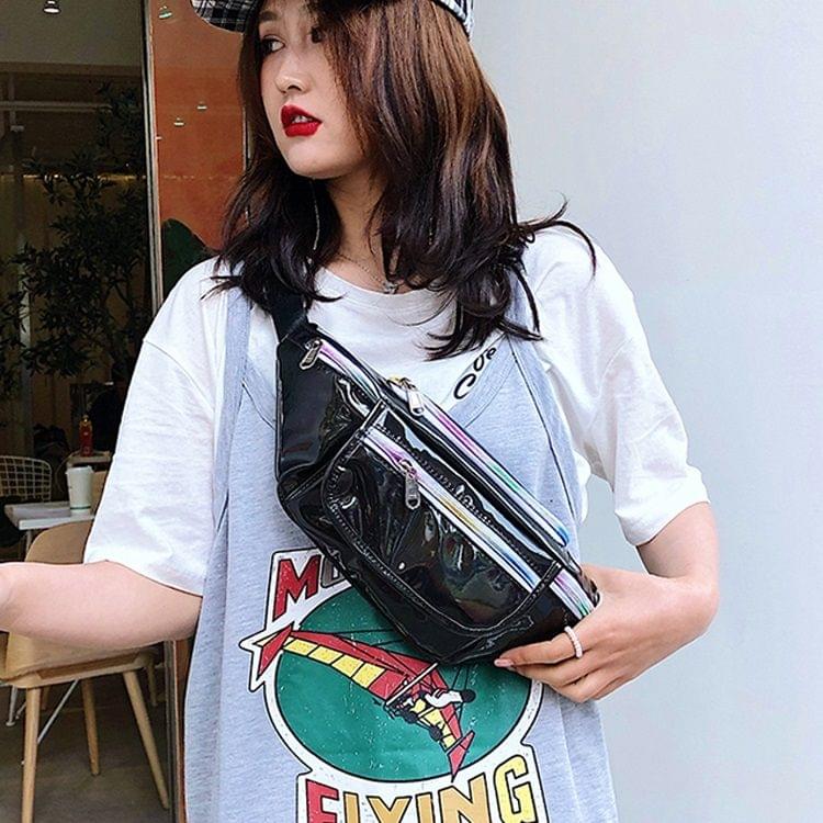 Laser Color PU Leather Waist Chest Bag Single Shoulder Bag Messenger Bag