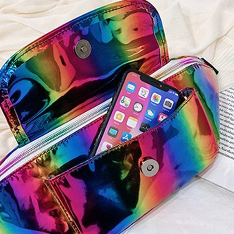 Laser Color PU Leather Waist Chest Bag Single Shoulder Bag Messenger Bag