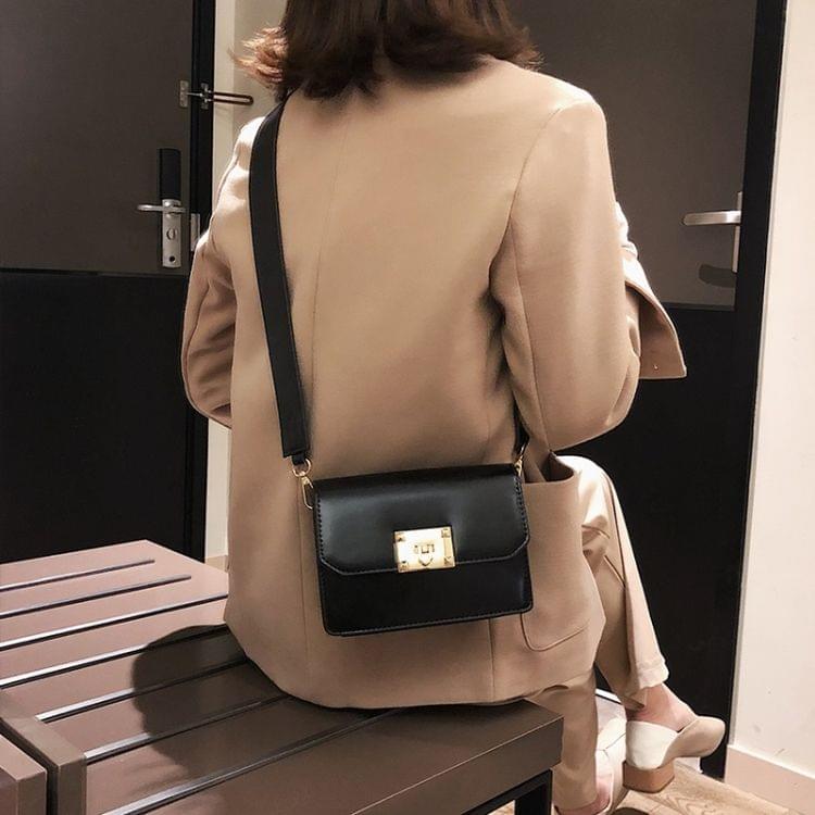 Fashion PU leather single Shoulder Bag Ladies Handbag Messenger Bag (Black)