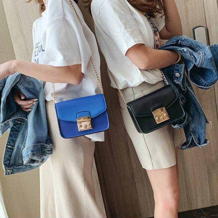 PU Leather Single Shoulder Bag Ladies Handbag Messenger Bag (Blue)