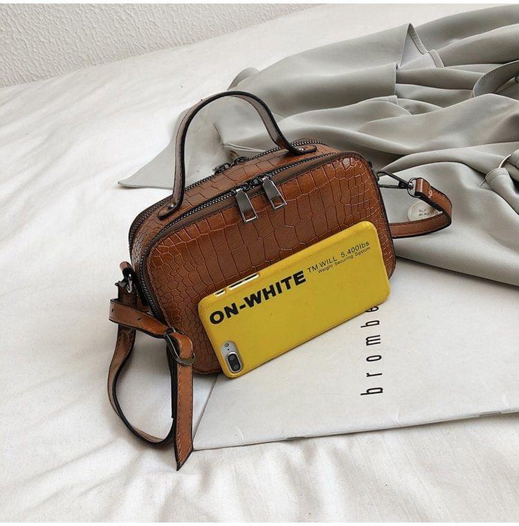 Casual PU Shoulder Bag Ladies Handbag Messenger Bag (Khaki)