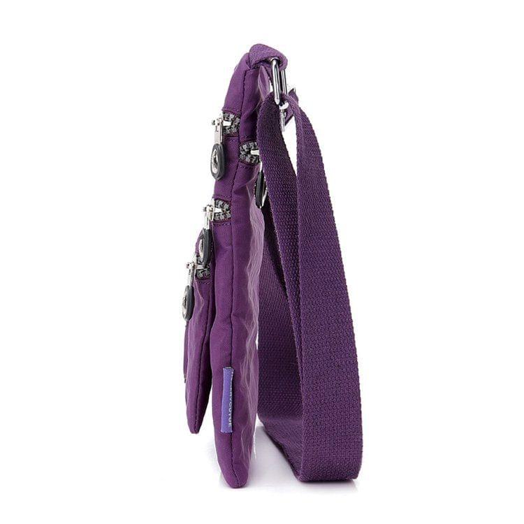 Leisure Fashion Nylon Waterproof Slant Shoulder Bag(Purple)